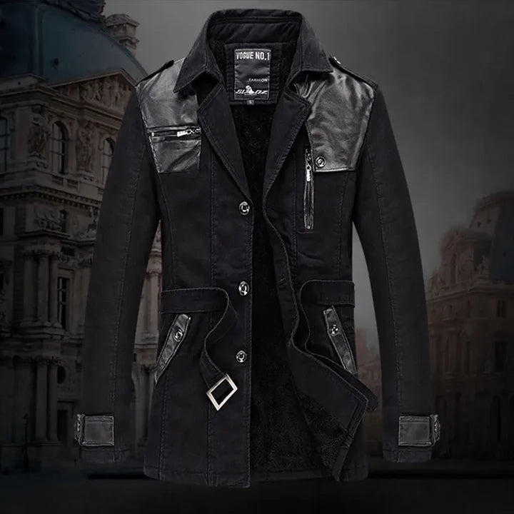 Lodewijk - elegante geïsoleerde lange trenchcoat voor heren