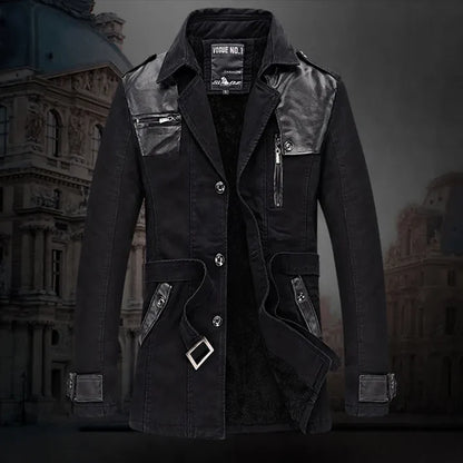 Lodewijk - elegante geïsoleerde lange trenchcoat voor heren