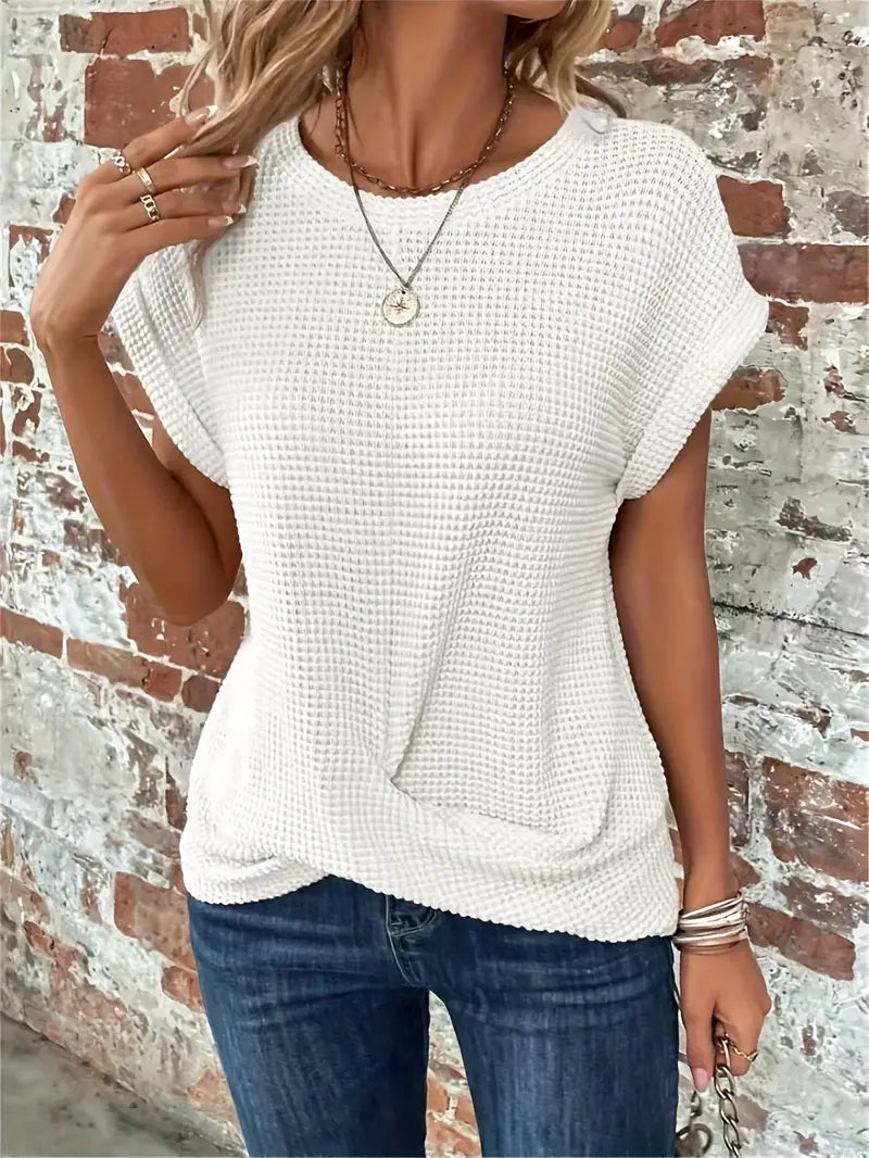 Aurelia – casual top met korte mouwen en ronde hals