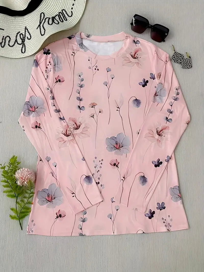 Hester - t-shirt met lange mouwen en bloemenprint
