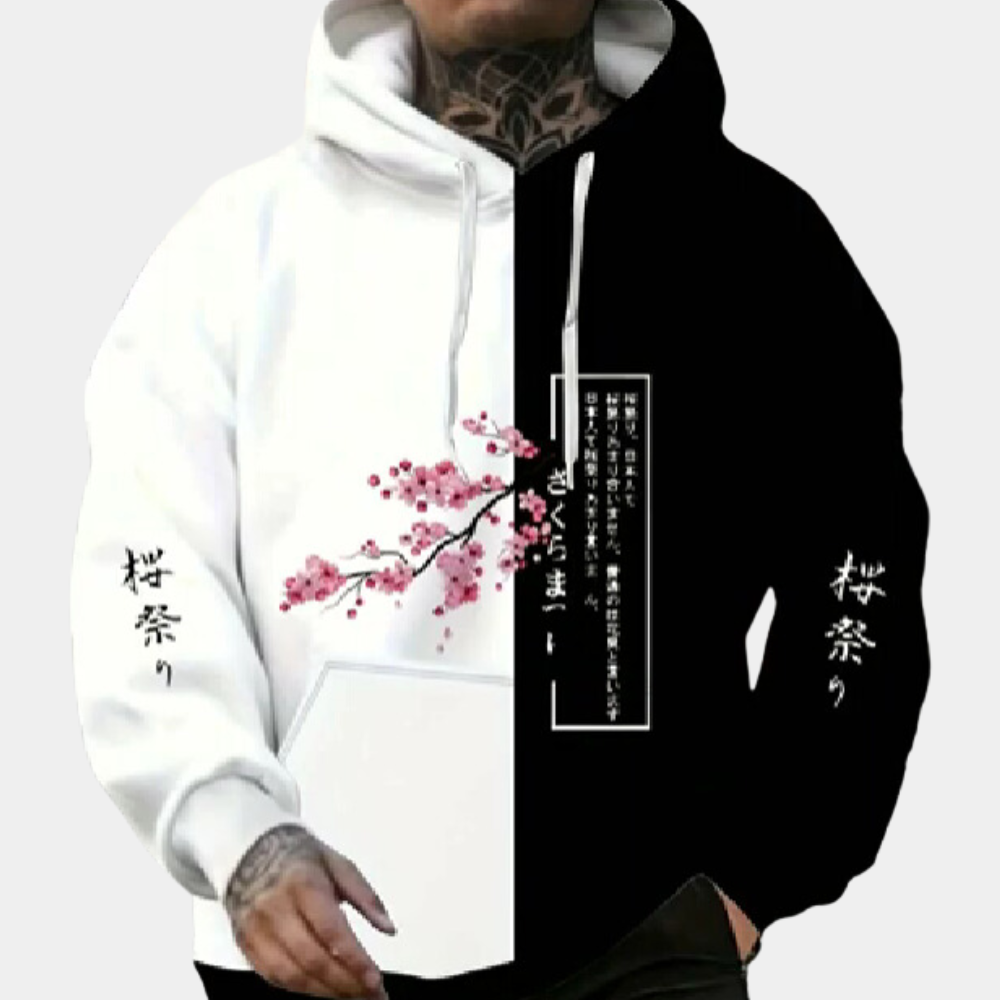 Bradley - trendy hoodie met print voor de moderne man