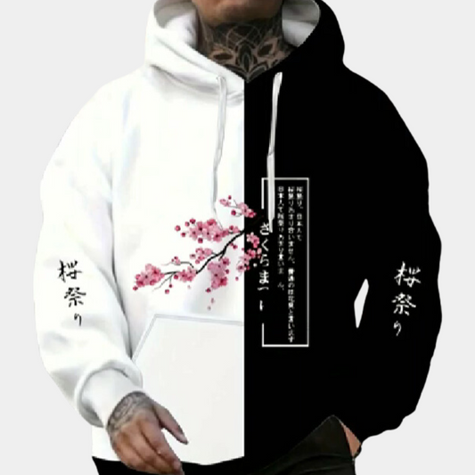 Bradley - trendy hoodie met print voor de moderne man