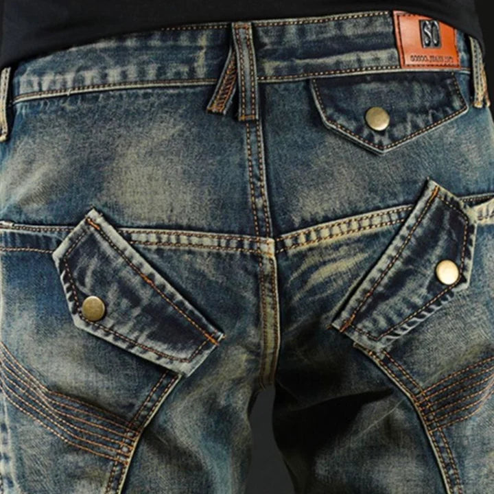 Johannes - klassieke gepatchte denim jeans