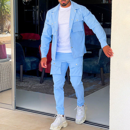 Adrian - cargo-outfit voor heren (shirt en broek)