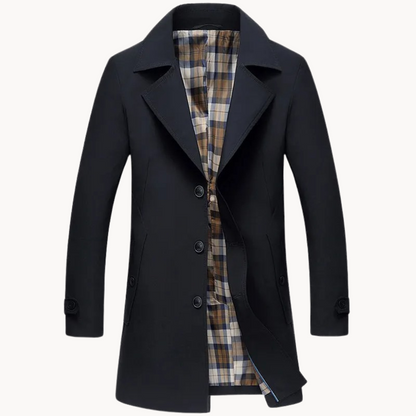 Nomade - duurzame winddichte herentrenchcoat met ontwerp
