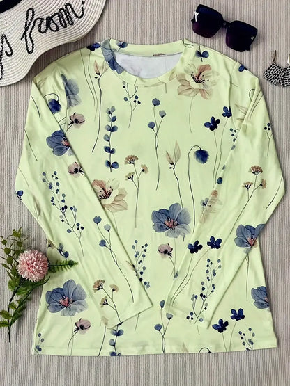 Hester - t-shirt met lange mouwen en bloemenprint