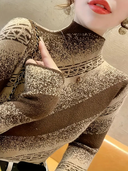 Mayla - elegante gestreepte gebreide trui