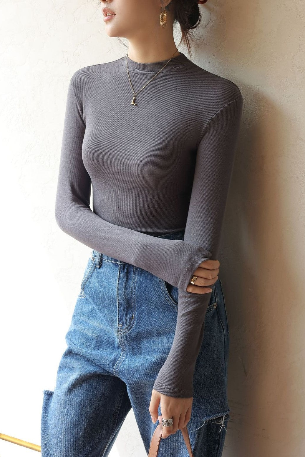 Alva - nauwsluitend overhemd met halve kraag