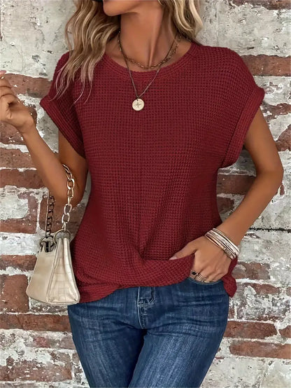 Aurelia – casual top met korte mouwen en ronde hals