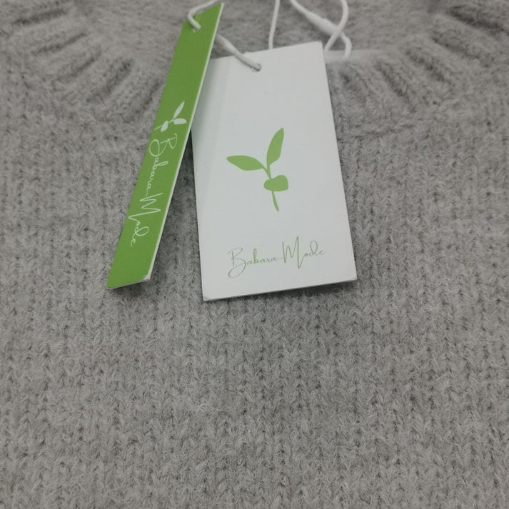 Oversized trui met ivoorkleurige voorzak en grote diepe zakken voor dames