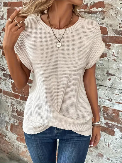 Aurelia – casual top met korte mouwen en ronde hals