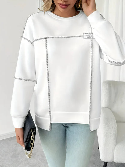 Ottilie - asymmetrisch geribd sweatshirt met capuchon voor dames
