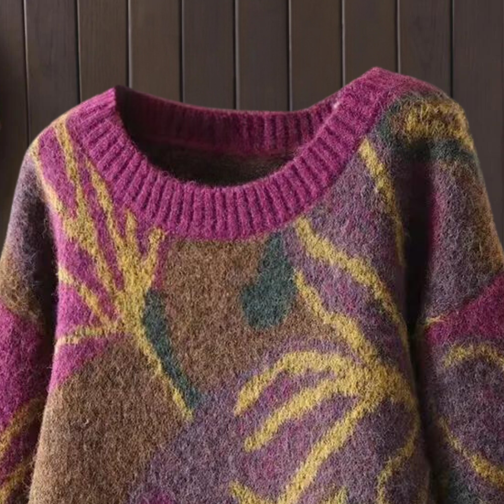 Patricia - elegante trui met bloemmotief voor dames