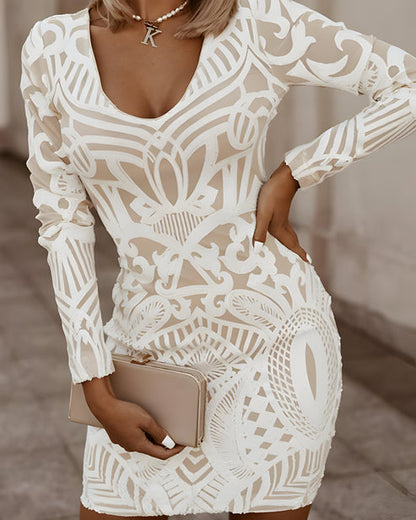 Natalie | bodycon-jurk met V-hals