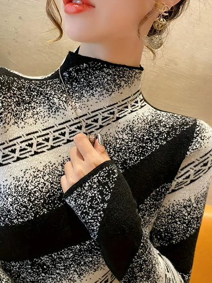 Mayla - elegante gestreepte gebreide trui