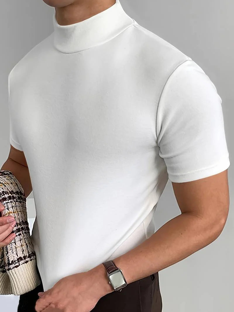 Radoslav - stijlvol t-shirt met opstaande kraag voor heren