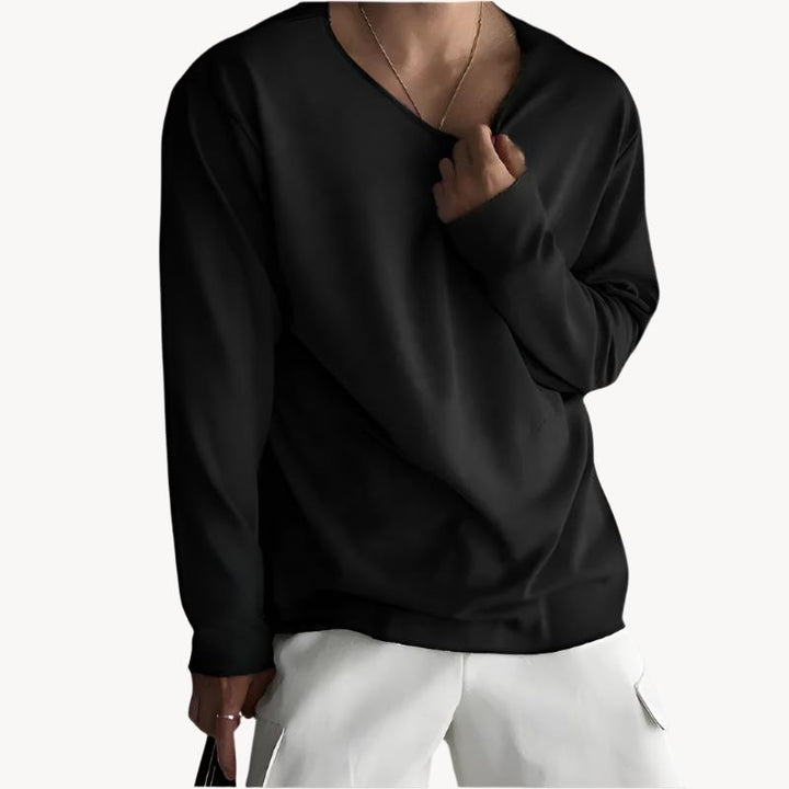 Roma | ademend, elegant design heren-T-shirt met lange mouwen