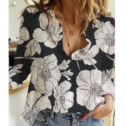 Freesia - blouse met bloemenmotief