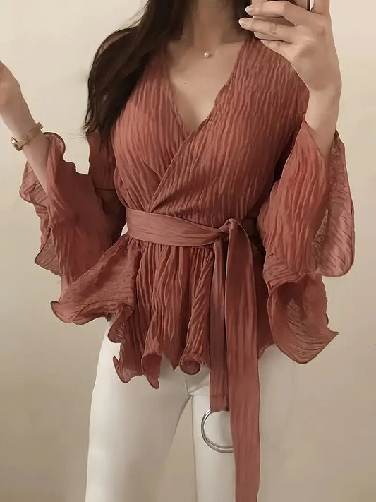 Ohna - chique wikkelblouse