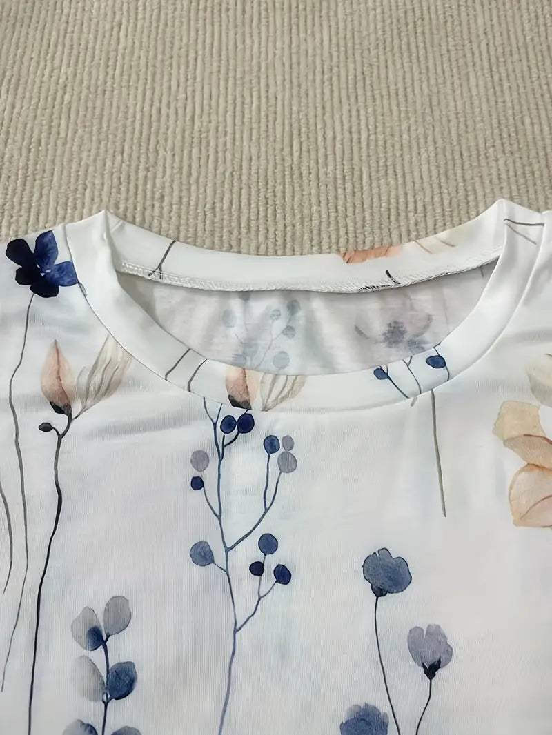 Hester - t-shirt met lange mouwen en bloemenprint