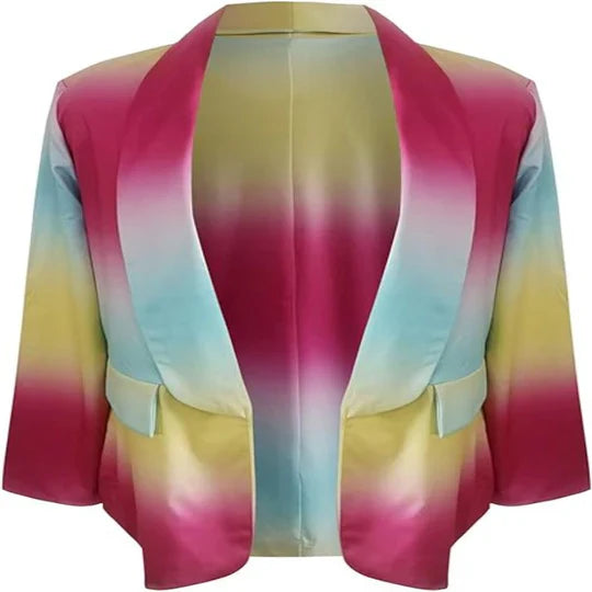Thanea | Damen langarm tie-dye blazer
