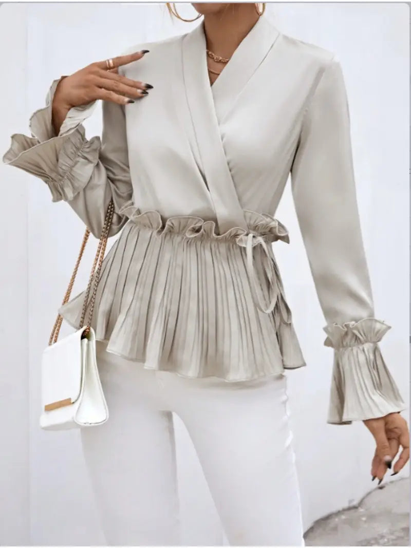 Clea - elegante satijnen blouse