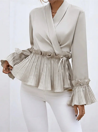 Clea - elegante satijnen blouse