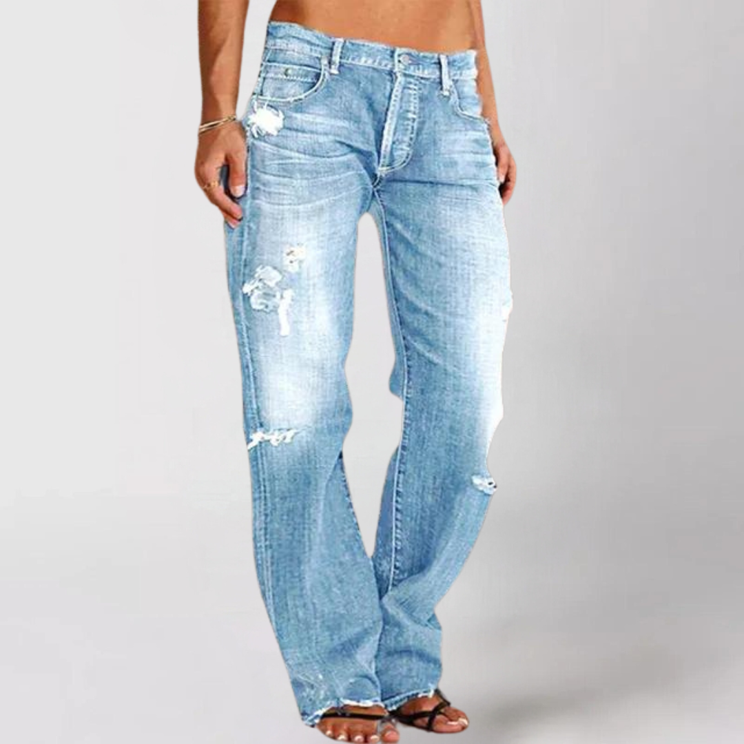Wijde denim jeans voor dames