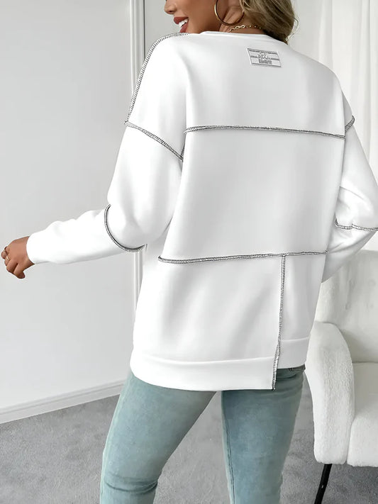 Ottilie - asymmetrisch geribd sweatshirt met capuchon voor dames