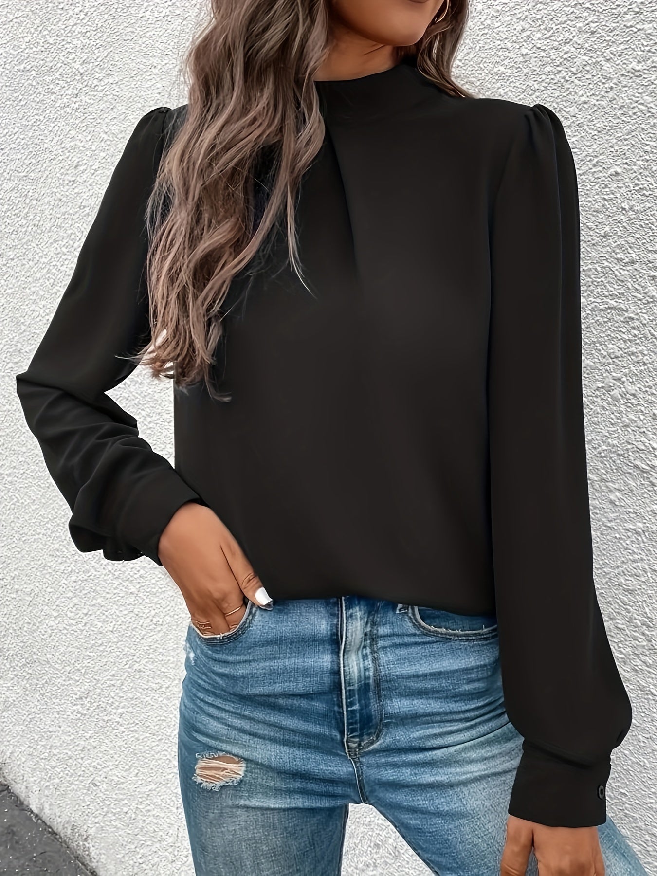 Zwarte elegante blouse - Marlene