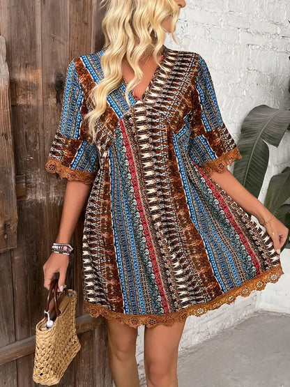 Vivienne - elegante rouwjurk met v-hals en kanten bies