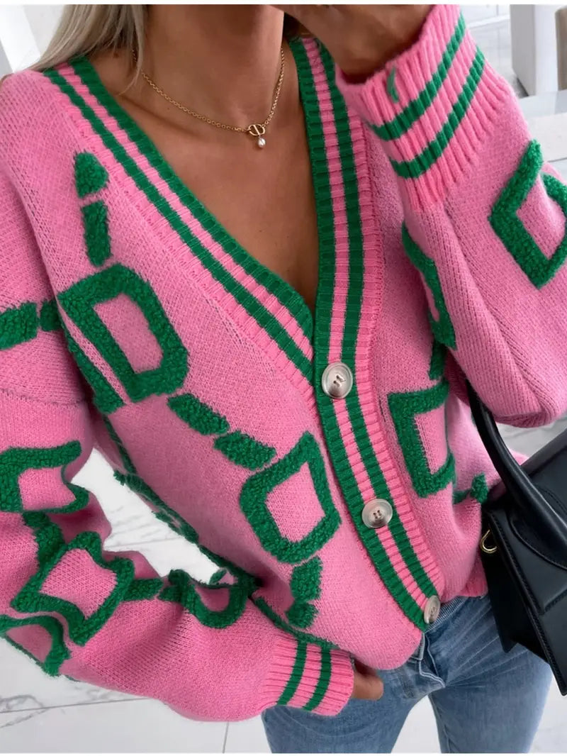 Zoe – contrasterend vest met v-hals voor de lente