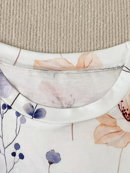 Hester - t-shirt met lange mouwen en bloemenprint