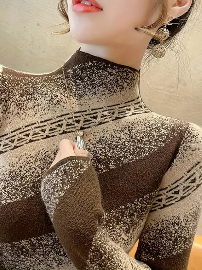 Mayla - elegante gestreepte gebreide trui