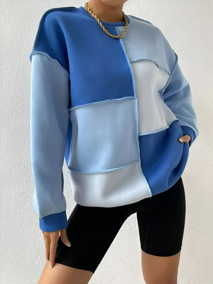 Mila - seatshirt met kleurblokken