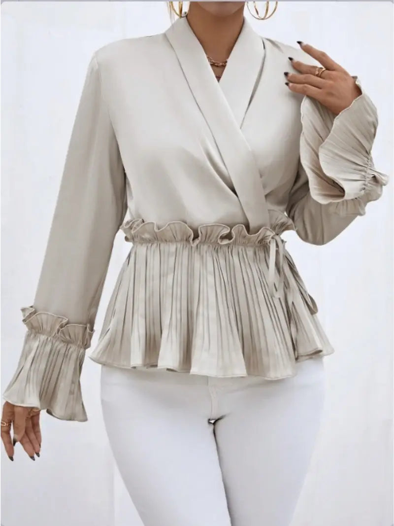 Clea - elegante satijnen blouse