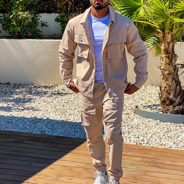 Adrian - cargo-outfit voor heren (shirt en broek)