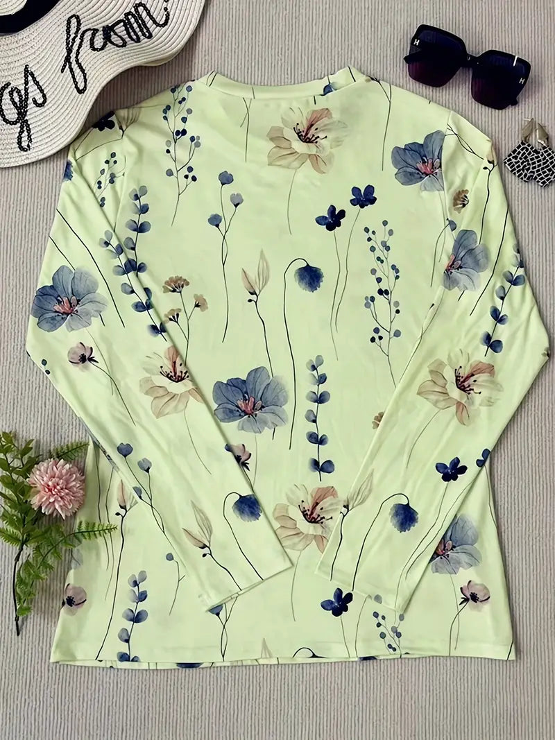 Hester - t-shirt met lange mouwen en bloemenprint