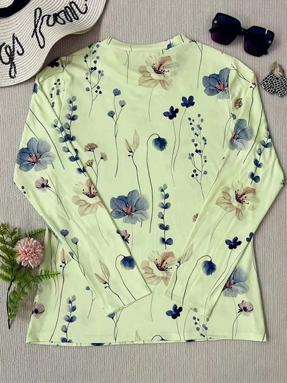 Hester - t-shirt met lange mouwen en bloemenprint