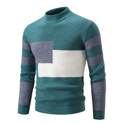 Comfortabele gebreide herentrui met ronde hals