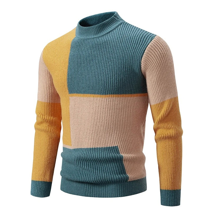 Comfortabele gebreide herentrui met ronde hals