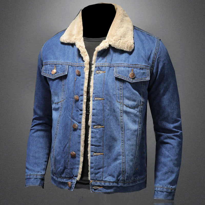 Denim jack in caude milano-stijl
