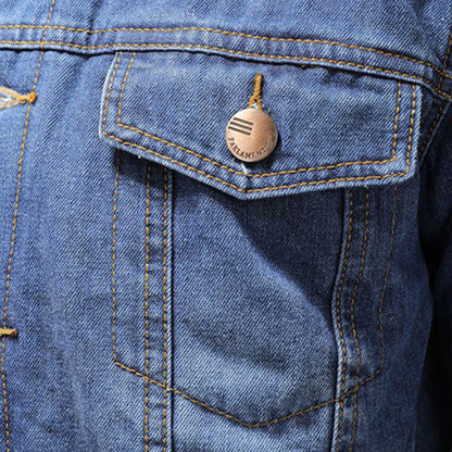 Denim jack in caude milano-stijl