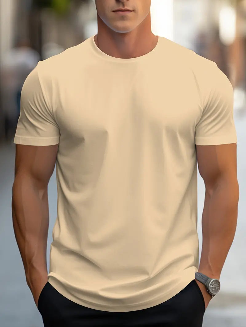 Aristos - klassiek heren-t-shirt met ronde hals