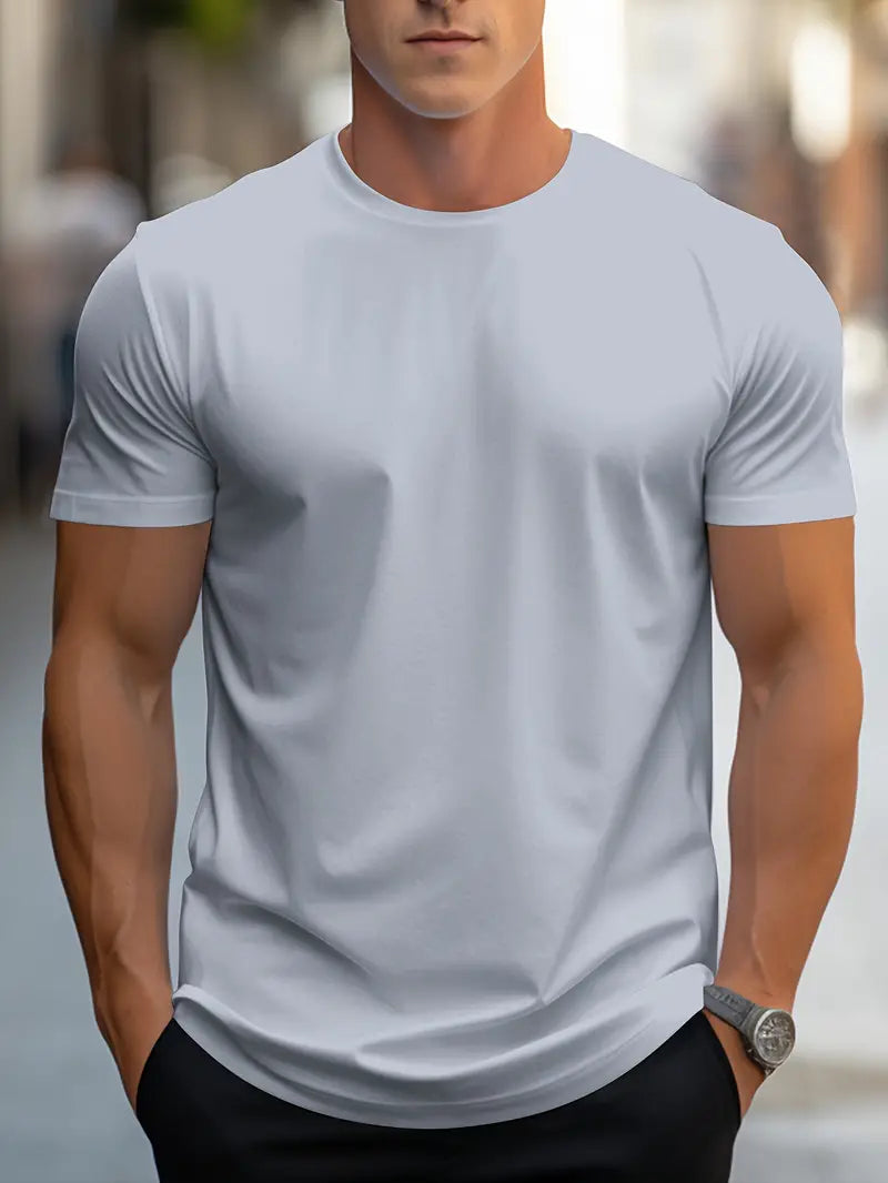 Aristos - klassiek heren-t-shirt met ronde hals