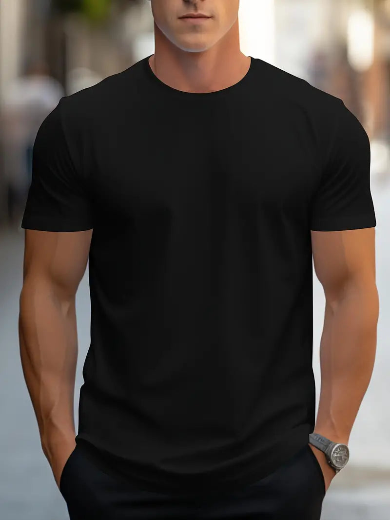 Aristos - klassiek heren-t-shirt met ronde hals