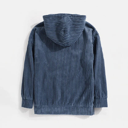 Geribde corduroy hoodie - zereno