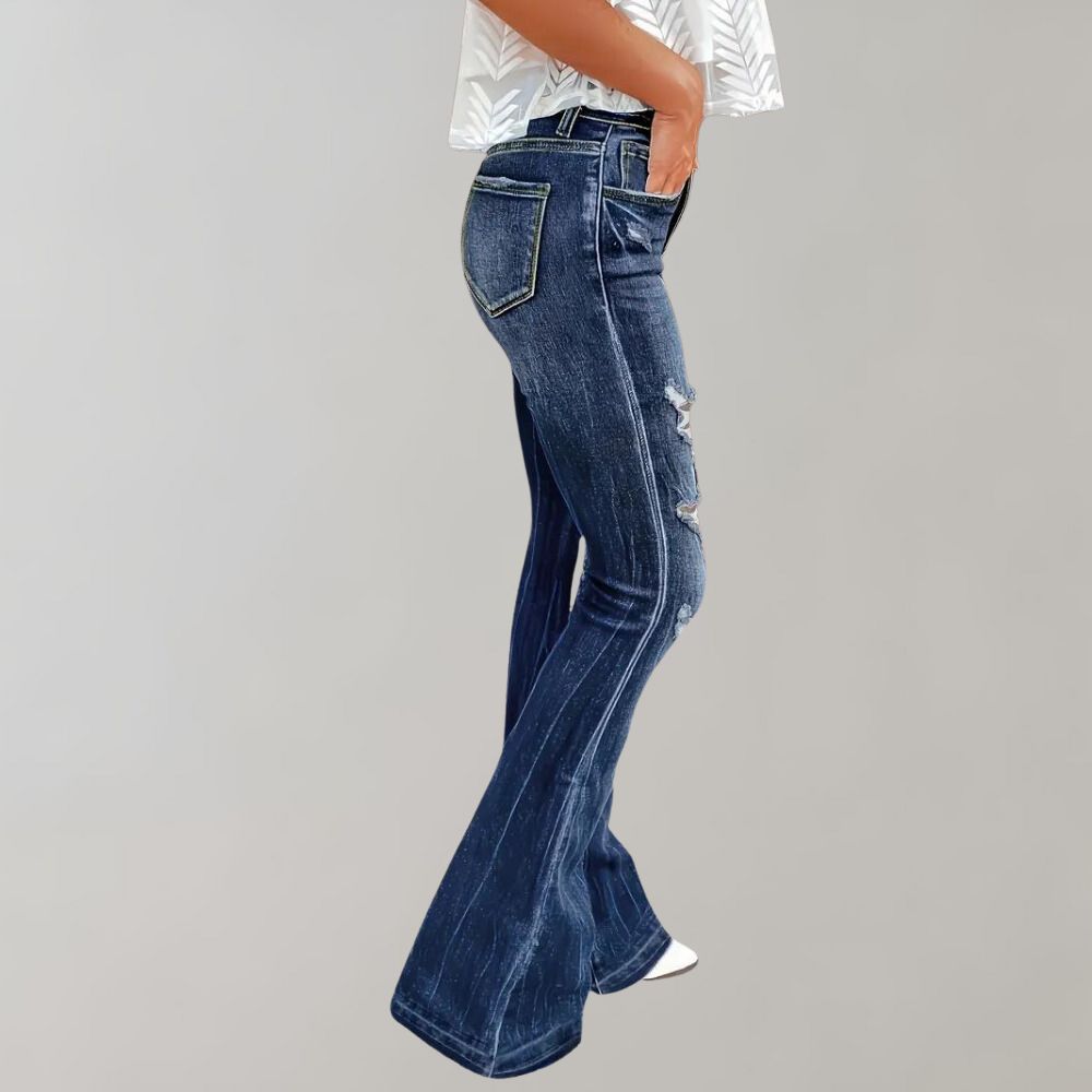 Pirkko - trendy wijd uitlopende broek met stijl en comfort