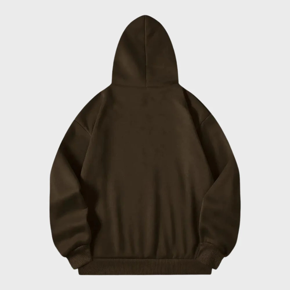 Herenhoodie met bergprint