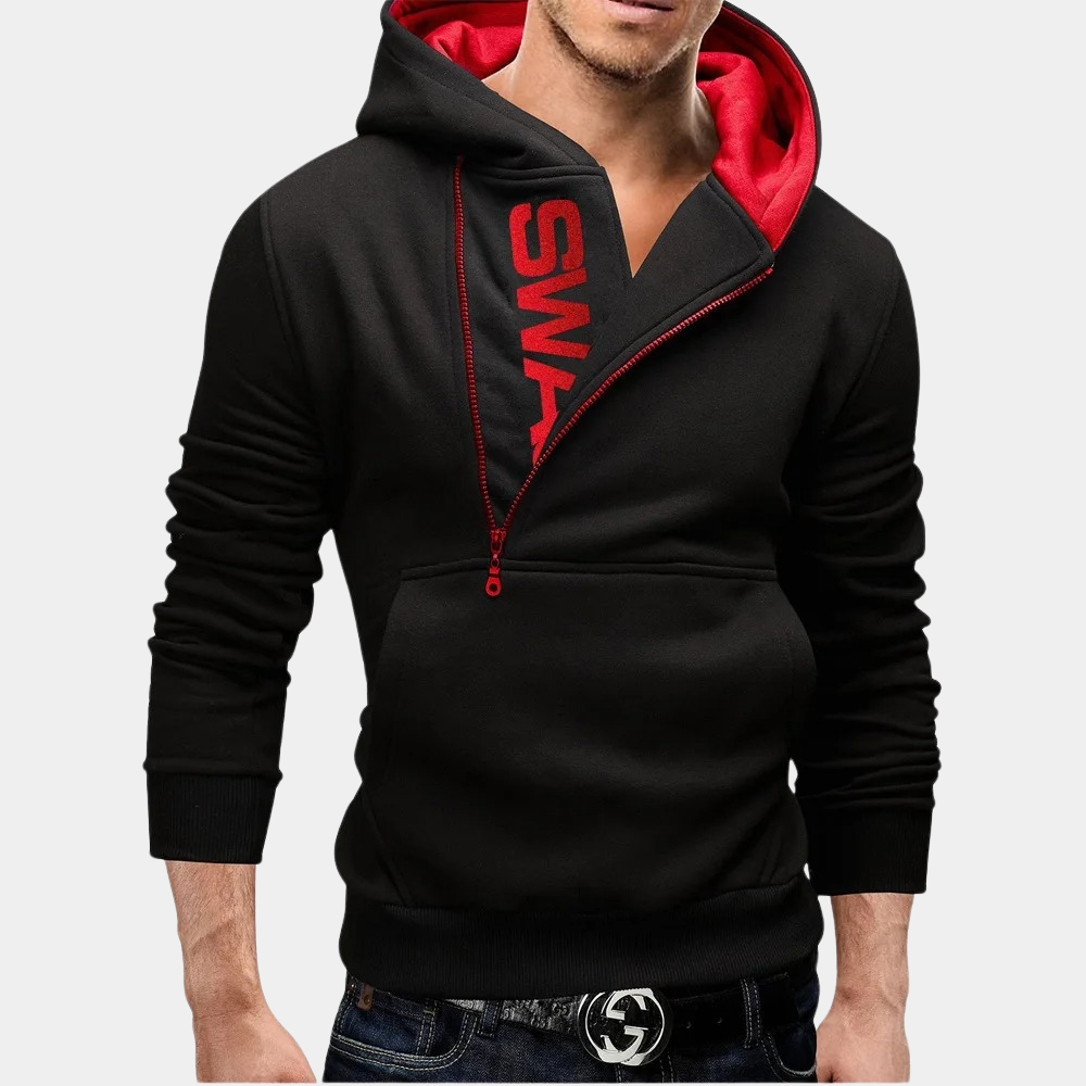 Neil - elegante herenhoodie met ritssluiting aan de zijkant voor een trendy look